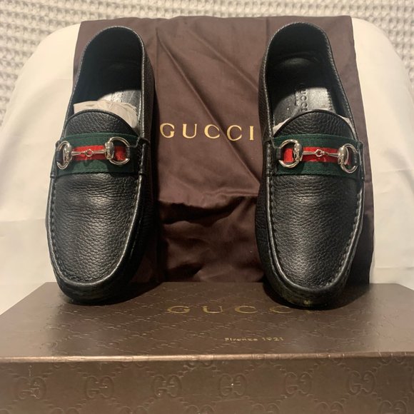 Gucci Shoes Gucci Ladies Black Silver Loafers Poshmark